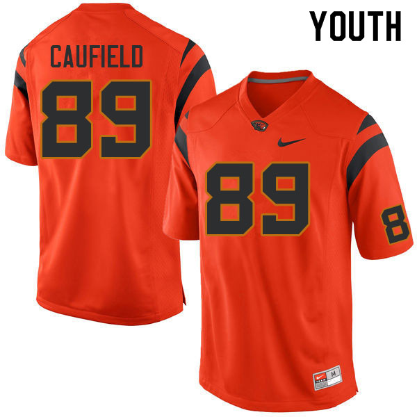 Youth #89 Bryce Caufield Oregon State Beavers College Football Jerseys Sale-Orange
